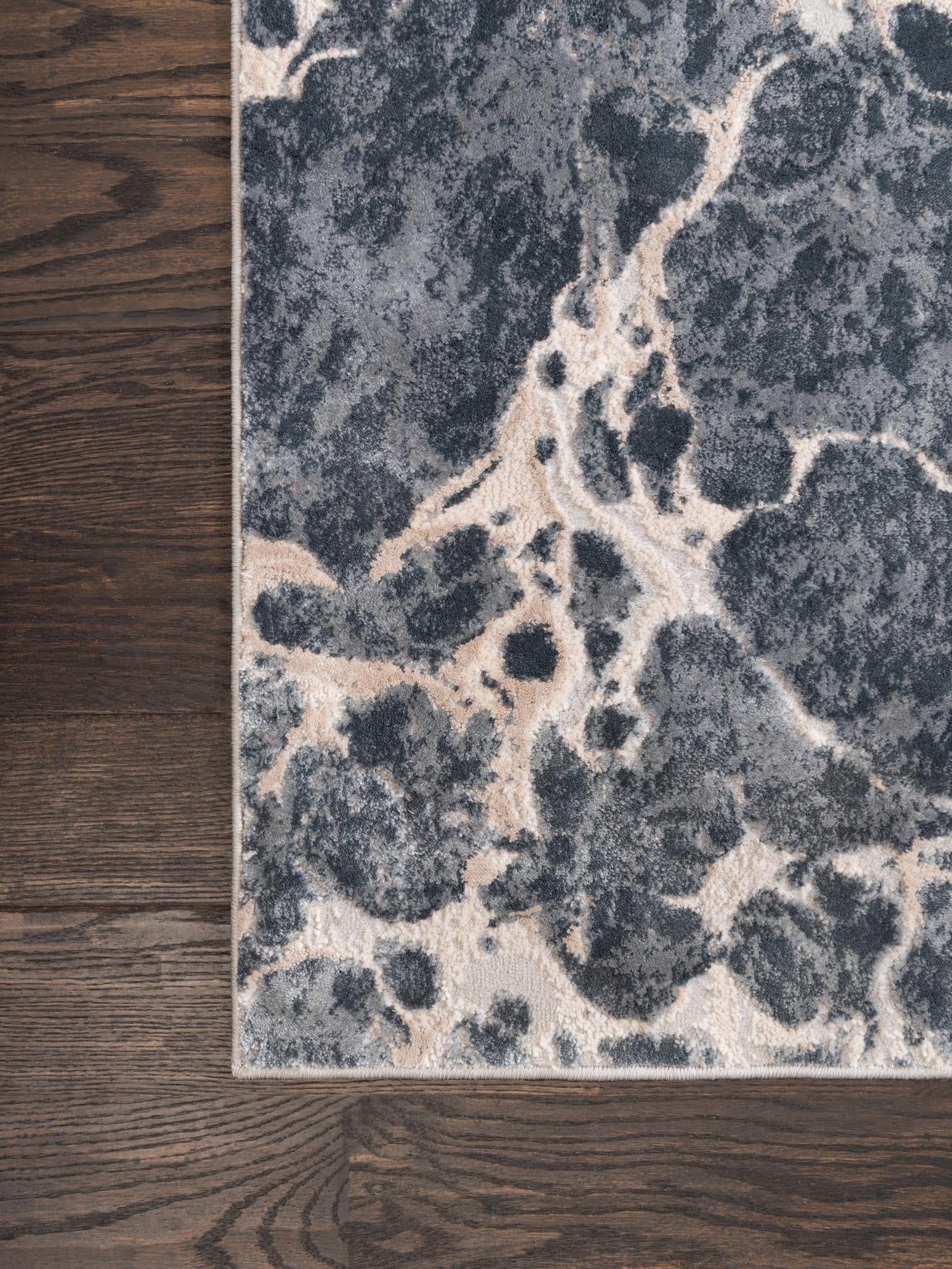 Gray 7' x 10' Oasis Rectangle Area Rug 65% Polypropylene & 35% Polyester Contemporary Carpet for Living Rooms, Bedroom, Kitchen, Dining, Office for Sale at Rug Engine