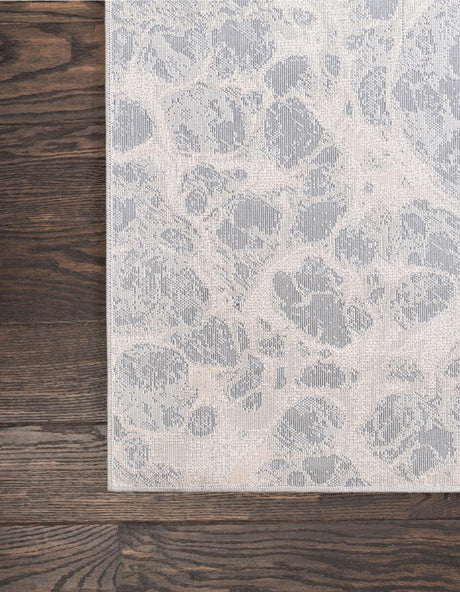 Gray 9' x 12' Oasis Rectangle Area Rug 65% Polypropylene & 35% Polyester Contemporary Carpet for Living Rooms, Bedroom, Kitchen, Dining, Office for Sale at Rug Engine