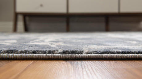 Gray 8' x 10' Oasis Oval Area Rug 65% Polypropylene & 35% Polyester Contemporary Carpet for Living Rooms, Bedroom, Kitchen, Dining, Office for Sale at Rug Engine