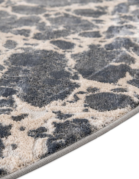Gray 8' x 10' Oasis Oval Area Rug 65% Polypropylene & 35% Polyester Contemporary Carpet for Living Rooms, Bedroom, Kitchen, Dining, Office for Sale at Rug Engine