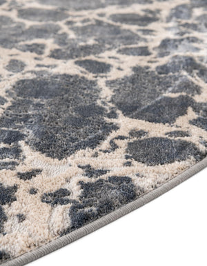 Gray 5' x 8' Oasis Oval Area Rug 65% Polypropylene & 35% Polyester Contemporary Carpet for Living Rooms, Bedroom, Kitchen, Dining, Office for Sale at Rug Engine