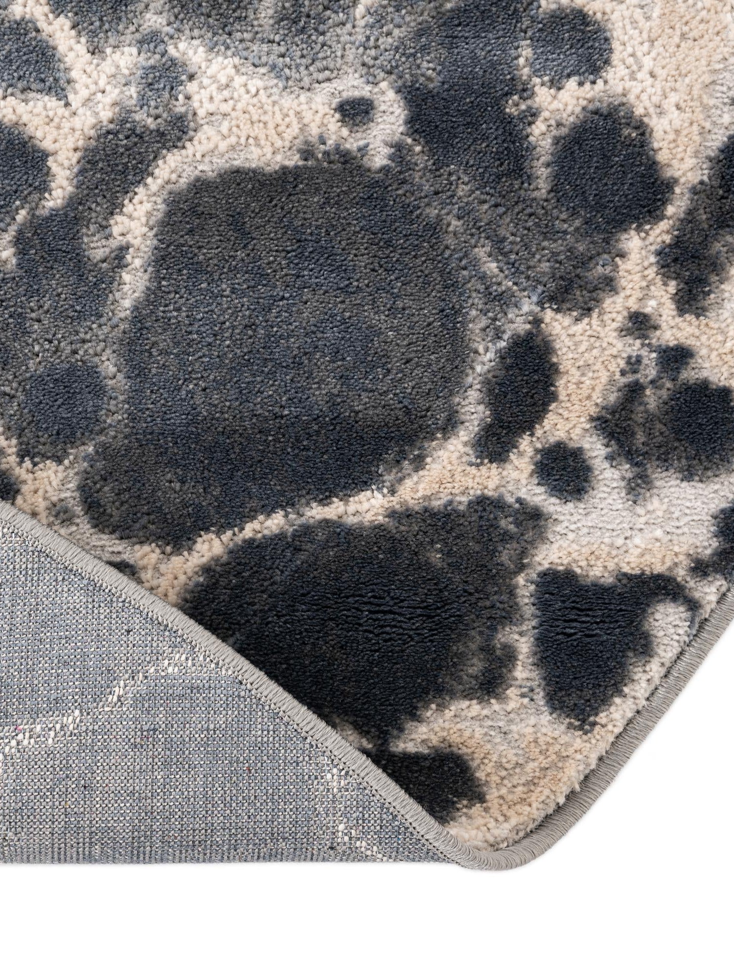 Gray 7' x 7' Oasis Round Area Rug 65% Polypropylene & 35% Polyester Contemporary Carpet for Living Rooms, Bedroom, Kitchen, Dining, Office for Sale at Rug Engine