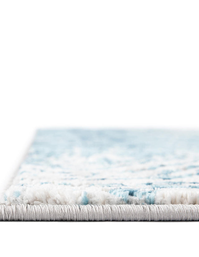 Blue 6' x 6' Oasis Octagon Area Rug 65% Polypropylene & 35% Polyester Contemporary Carpet for Living Rooms, Bedroom, Kitchen, Dining, Office for Sale at Rug Engine