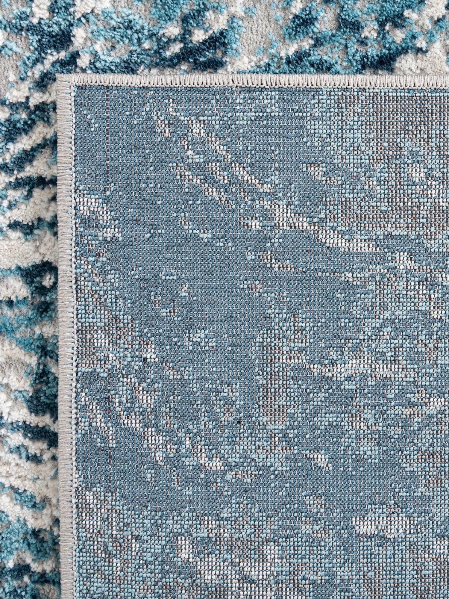 Blue 4' x 6' Oasis Rectangle Area Rug 65% Polypropylene & 35% Polyester Contemporary Carpet for Living Rooms, Bedroom, Kitchen, Dining, Office for Sale at Rug Engine