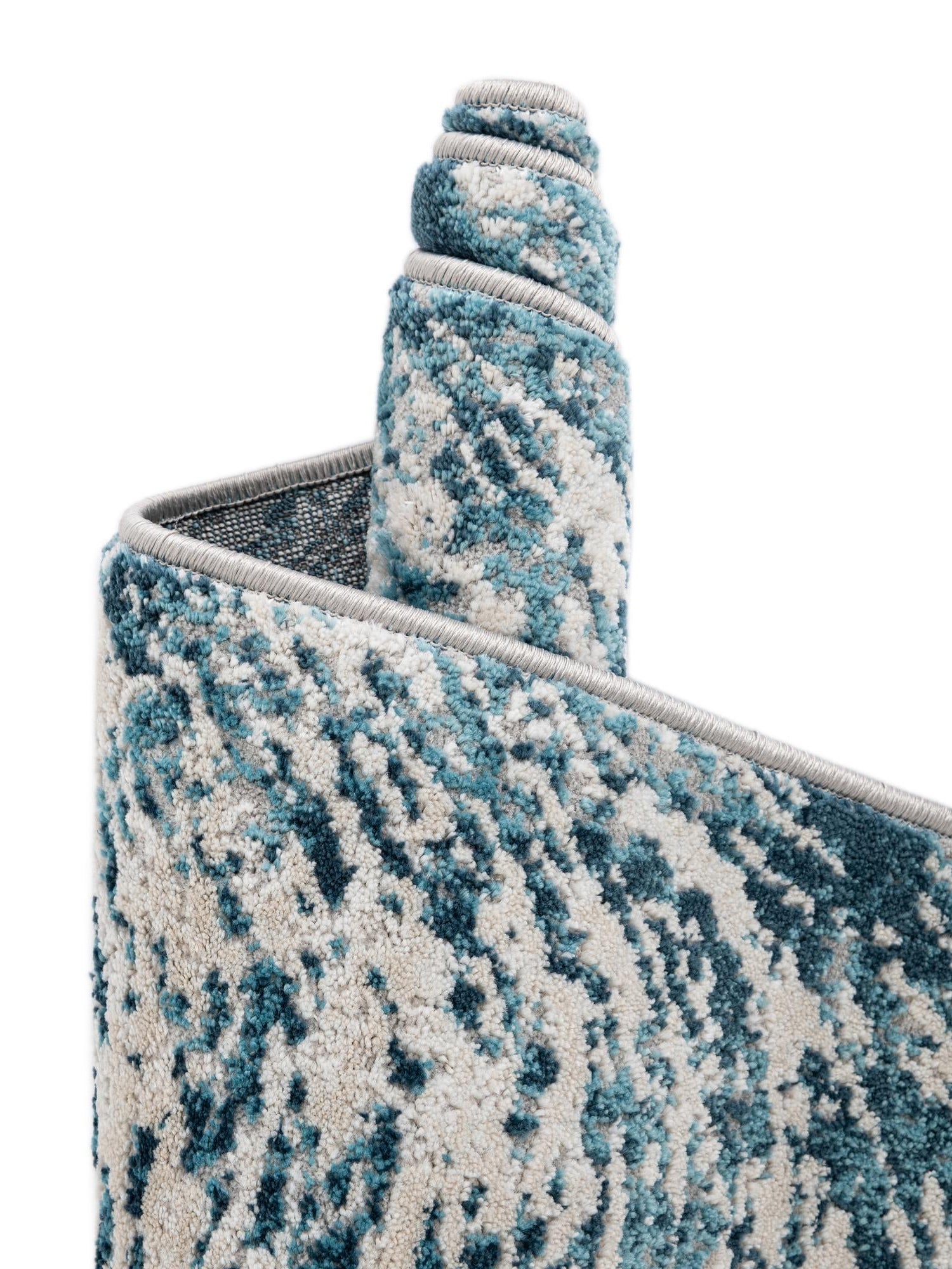 Blue 2' x 6' Oasis Runner Area Rug 65% Polypropylene & 35% Polyester Contemporary Carpet for Living Rooms, Bedroom, Kitchen, Dining, Office for Sale at Rug Engine