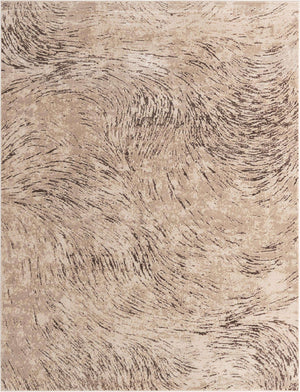 Brown 8' x 10' Oasis Rectangle Area Rug 65% Polypropylene & 35% Polyester Contemporary Carpet for Living Rooms, Bedroom, Kitchen, Dining, Office for Sale at Rug Engine