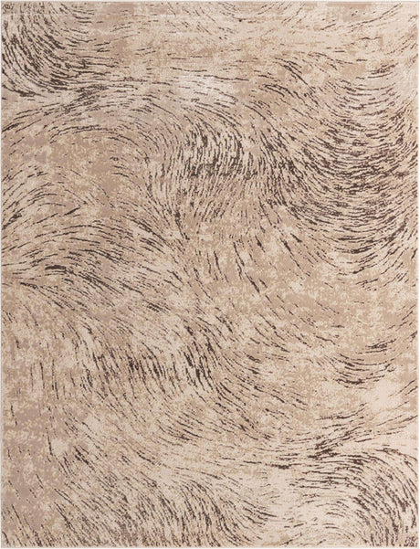 Brown 8' x 10' Oasis Rectangle Area Rug 65% Polypropylene & 35% Polyester Contemporary Carpet for Living Rooms, Bedroom, Kitchen, Dining, Office for Sale at Rug Engine
