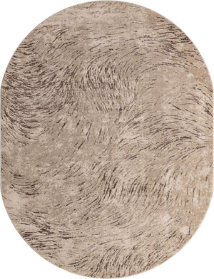 Brown 8' x 10' Oasis Oval Area Rug 65% Polypropylene & 35% Polyester Contemporary Carpet for Living Rooms, Bedroom, Kitchen, Dining, Office for Sale at Rug Engine
