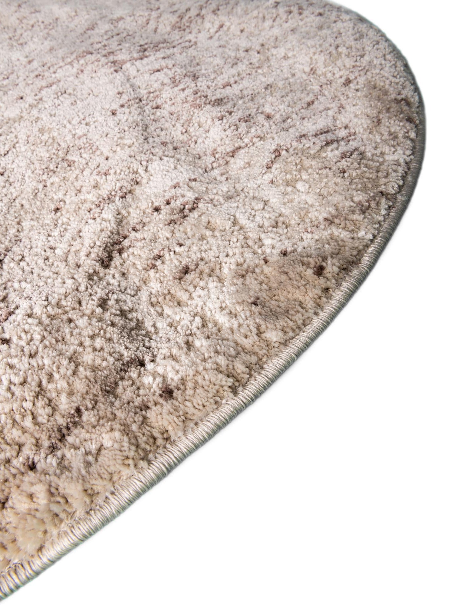 Brown 4' x 4' Oasis Round Area Rug 65% Polypropylene & 35% Polyester Contemporary Carpet for Living Rooms, Bedroom, Kitchen, Dining, Office for Sale at Rug Engine