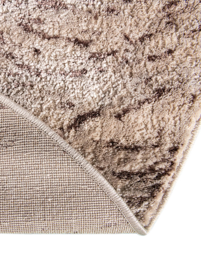 Brown 4' x 4' Oasis Round Area Rug 65% Polypropylene & 35% Polyester Contemporary Carpet for Living Rooms, Bedroom, Kitchen, Dining, Office for Sale at Rug Engine