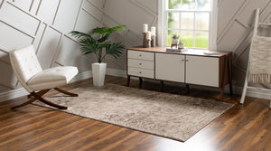 Brown 2' x 3' Oasis Rectangle Area Rug 65% Polypropylene & 35% Polyester Contemporary Carpet for Living Rooms, Bedroom, Kitchen, Dining, Office for Sale at Rug Engine