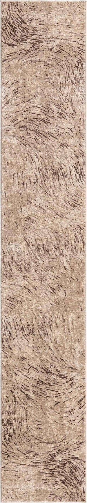 Brown 2' x 12' Oasis Runner Area Rug 65% Polypropylene & 35% Polyester Contemporary Carpet for Living Rooms, Bedroom, Kitchen, Dining, Office for Sale at Rug Engine