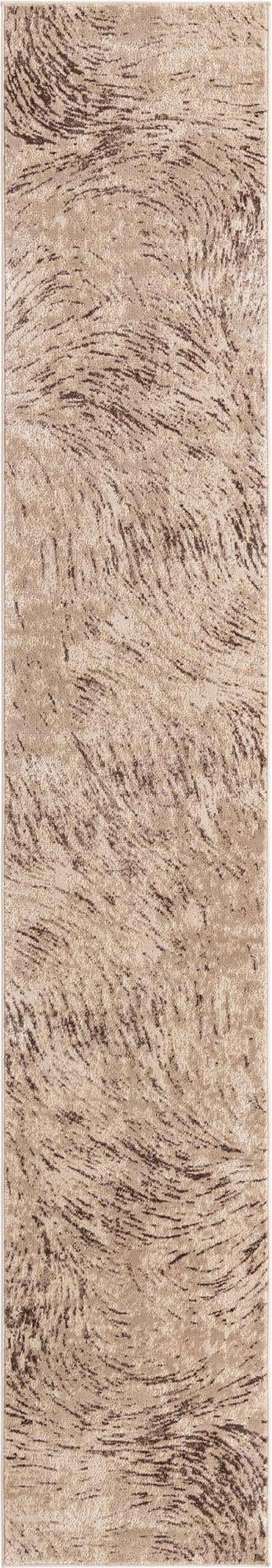 Brown 2' x 12' Oasis Runner Area Rug 65% Polypropylene & 35% Polyester Contemporary Carpet for Living Rooms, Bedroom, Kitchen, Dining, Office for Sale at Rug Engine