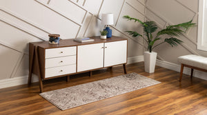 Brown 2' x 12' Oasis Runner Area Rug 65% Polypropylene & 35% Polyester Contemporary Carpet for Living Rooms, Bedroom, Kitchen, Dining, Office for Sale at Rug Engine