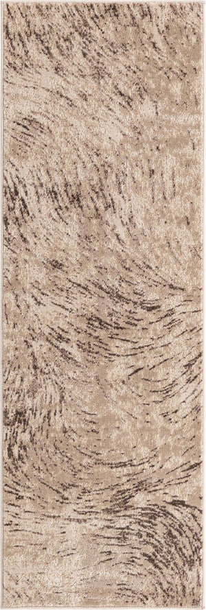 Brown 2' x 6' Oasis Runner Area Rug 65% Polypropylene & 35% Polyester Contemporary Carpet for Living Rooms, Bedroom, Kitchen, Dining, Office for Sale at Rug Engine