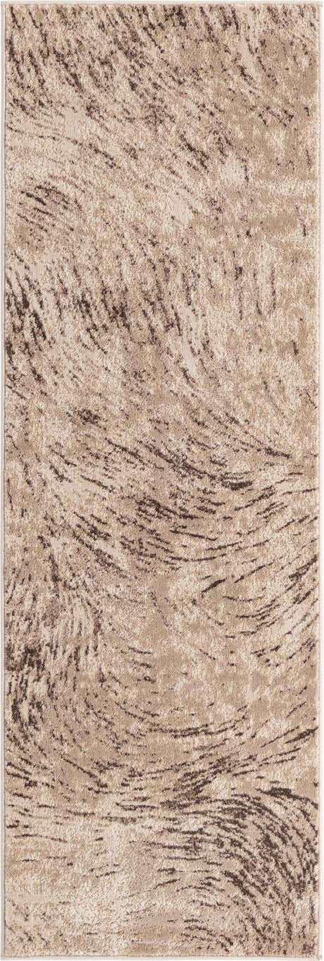 Brown 2' x 6' Oasis Runner Area Rug 65% Polypropylene & 35% Polyester Contemporary Carpet for Living Rooms, Bedroom, Kitchen, Dining, Office for Sale at Rug Engine