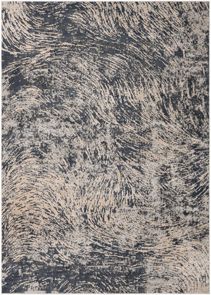 Gray 9' x 12' Oasis Rectangle Area Rug 65% Polypropylene & 35% Polyester Contemporary Carpet for Living Rooms, Bedroom, Kitchen, Dining, Office for Sale at Rug Engine