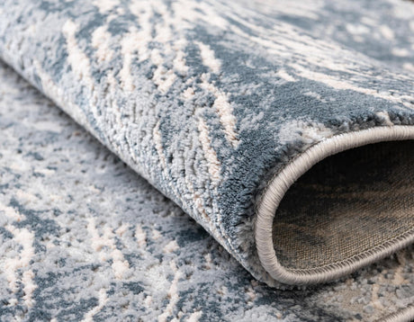 Gray 7' x 7' Oasis Octagon Area Rug 65% Polypropylene & 35% Polyester Contemporary Carpet for Living Rooms, Bedroom, Kitchen, Dining, Office for Sale at Rug Engine