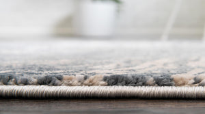 Gray 7' x 10' Oasis Rectangle Area Rug 65% Polypropylene & 35% Polyester Contemporary Carpet for Living Rooms, Bedroom, Kitchen, Dining, Office for Sale at Rug Engine
