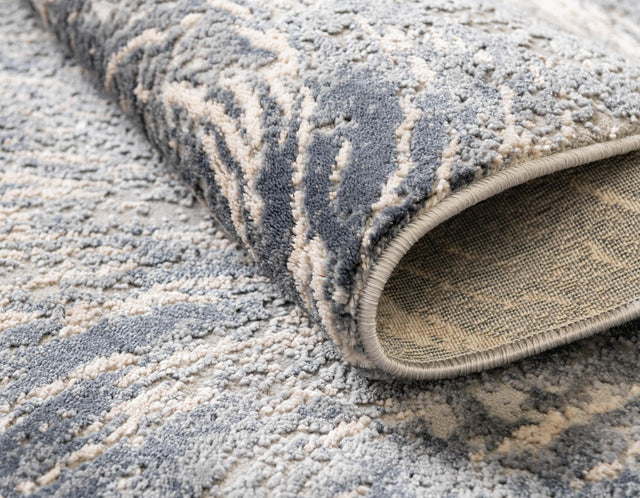 Gray 5' x 8' Oasis Oval Area Rug 65% Polypropylene & 35% Polyester Contemporary Carpet for Living Rooms, Bedroom, Kitchen, Dining, Office for Sale at Rug Engine