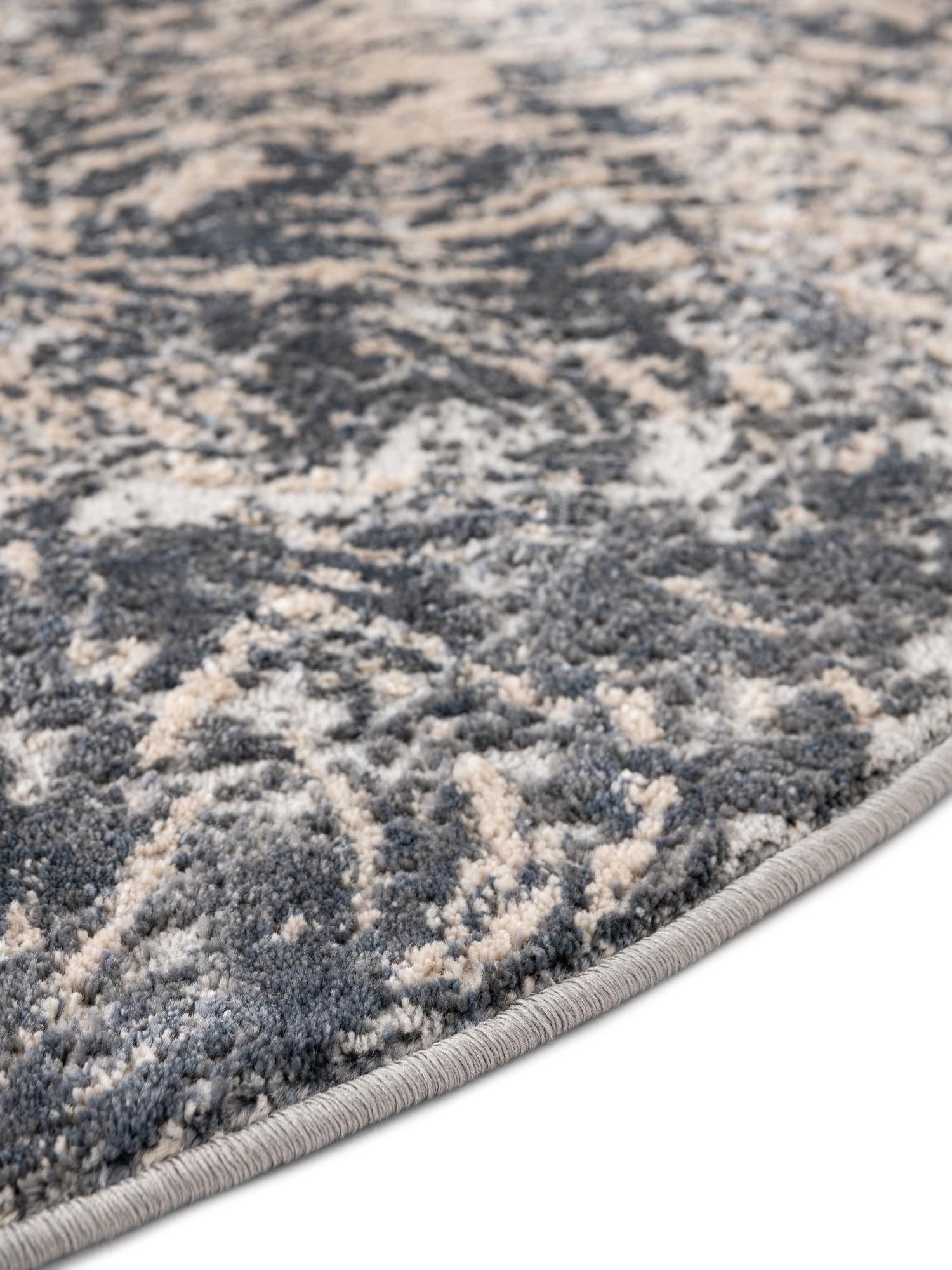 Gray 5' x 8' Oasis Oval Area Rug 65% Polypropylene & 35% Polyester Contemporary Carpet for Living Rooms, Bedroom, Kitchen, Dining, Office for Sale at Rug Engine