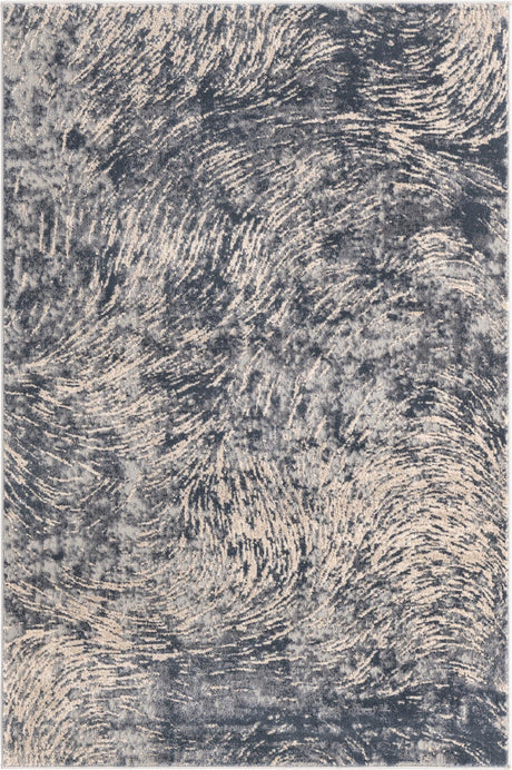 Gray 4' x 6' Oasis Rectangle Area Rug 65% Polypropylene & 35% Polyester Contemporary Carpet for Living Rooms, Bedroom, Kitchen, Dining, Office for Sale at Rug Engine