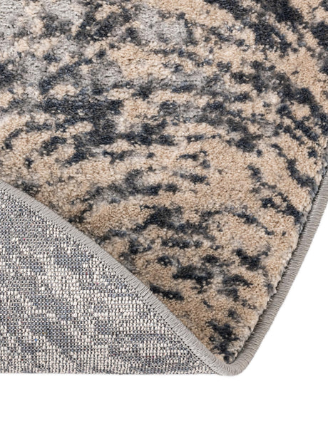 Gray 4' x 4' Oasis Round Area Rug 65% Polypropylene & 35% Polyester Contemporary Carpet for Living Rooms, Bedroom, Kitchen, Dining, Office for Sale at Rug Engine