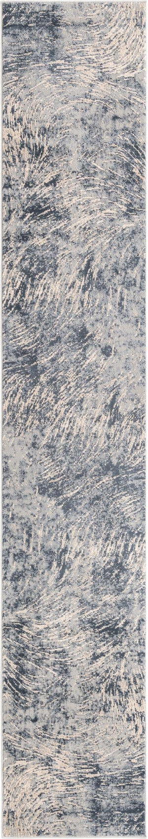 Gray 2' x 12' Oasis Runner Area Rug 65% Polypropylene & 35% Polyester Contemporary Carpet for Living Rooms, Bedroom, Kitchen, Dining, Office for Sale at Rug Engine