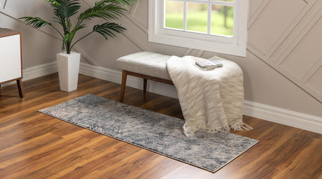 Gray 2' x 6' Oasis Runner Area Rug 65% Polypropylene & 35% Polyester Contemporary Carpet for Living Rooms, Bedroom, Kitchen, Dining, Office for Sale at Rug Engine