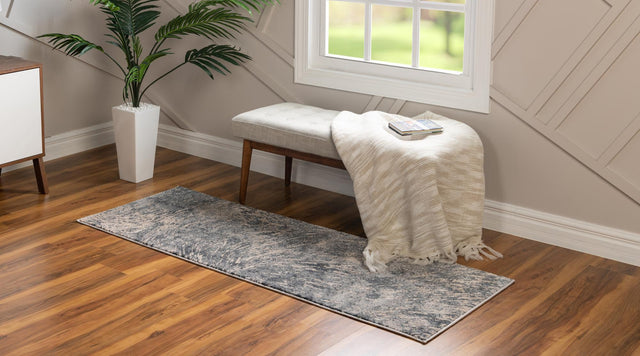 Gray 2' x 6' Oasis Runner Area Rug 65% Polypropylene & 35% Polyester Contemporary Carpet for Living Rooms, Bedroom, Kitchen, Dining, Office for Sale at Rug Engine