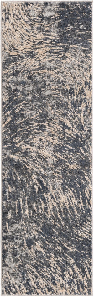 Gray 2' x 6' Oasis Runner Area Rug 65% Polypropylene & 35% Polyester Contemporary Carpet for Living Rooms, Bedroom, Kitchen, Dining, Office for Sale at Rug Engine