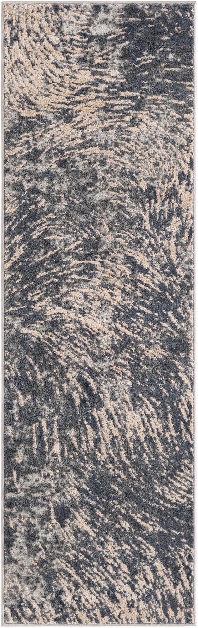 Gray 2' x 6' Oasis Runner Area Rug 65% Polypropylene & 35% Polyester Contemporary Carpet for Living Rooms, Bedroom, Kitchen, Dining, Office for Sale at Rug Engine