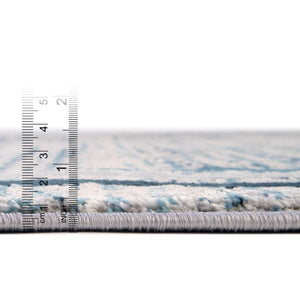 Blue 2' x 3' Oasis Rectangle Area Rug 65% Polypropylene & 35% Polyester Contemporary Carpet for Living Rooms, Bedroom, Kitchen, Dining, Office for Sale at Rug Engine