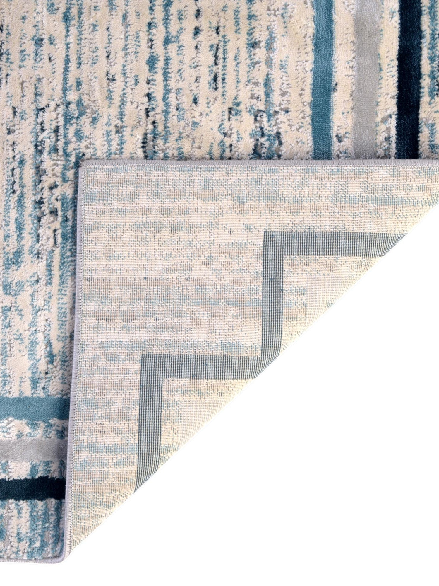 Blue 9' x 12' Oasis Rectangle Area Rug 65% Polypropylene & 35% Polyester Contemporary Carpet for Living Rooms, Bedroom, Kitchen, Dining, Office for Sale at Rug Engine
