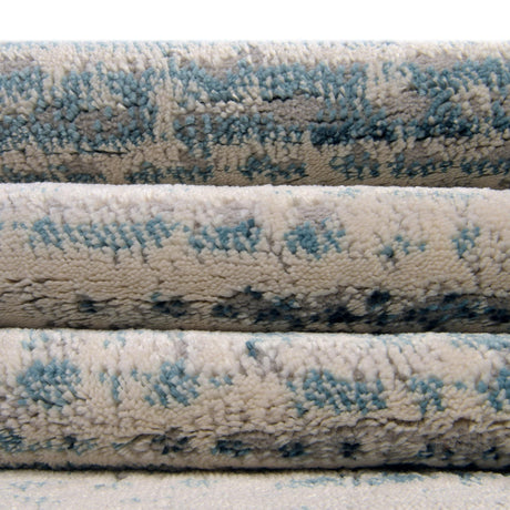 Blue 7' x 10' Oasis Rectangle Area Rug 65% Polypropylene & 35% Polyester Contemporary Carpet for Living Rooms, Bedroom, Kitchen, Dining, Office for Sale at Rug Engine