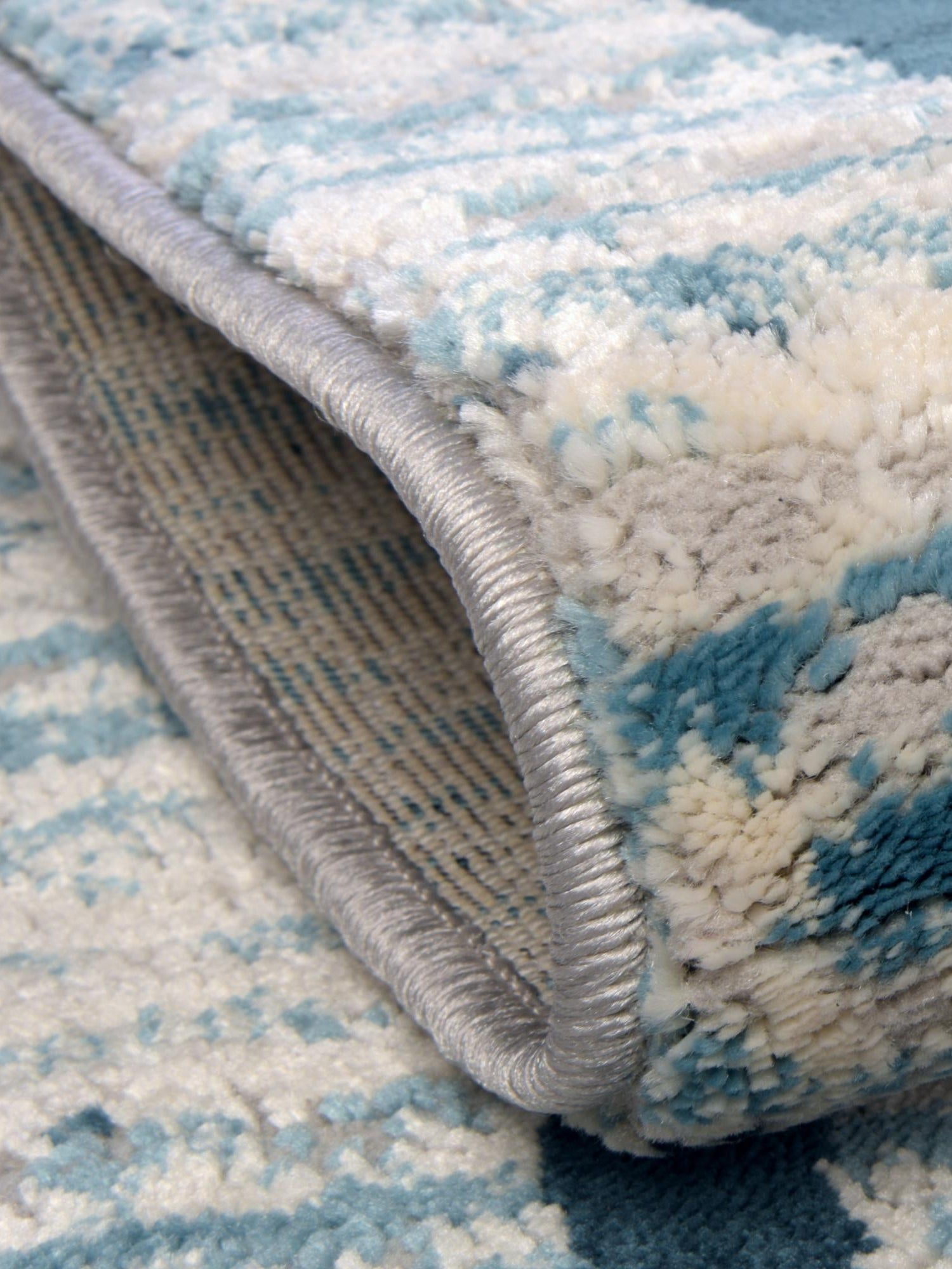Blue 8' x 10' Oasis Oval Area Rug 65% Polypropylene & 35% Polyester Contemporary Carpet for Living Rooms, Bedroom, Kitchen, Dining, Office for Sale at Rug Engine