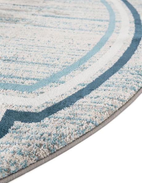 Blue 5' x 8' Oasis Oval Area Rug 65% Polypropylene & 35% Polyester Contemporary Carpet for Living Rooms, Bedroom, Kitchen, Dining, Office for Sale at Rug Engine