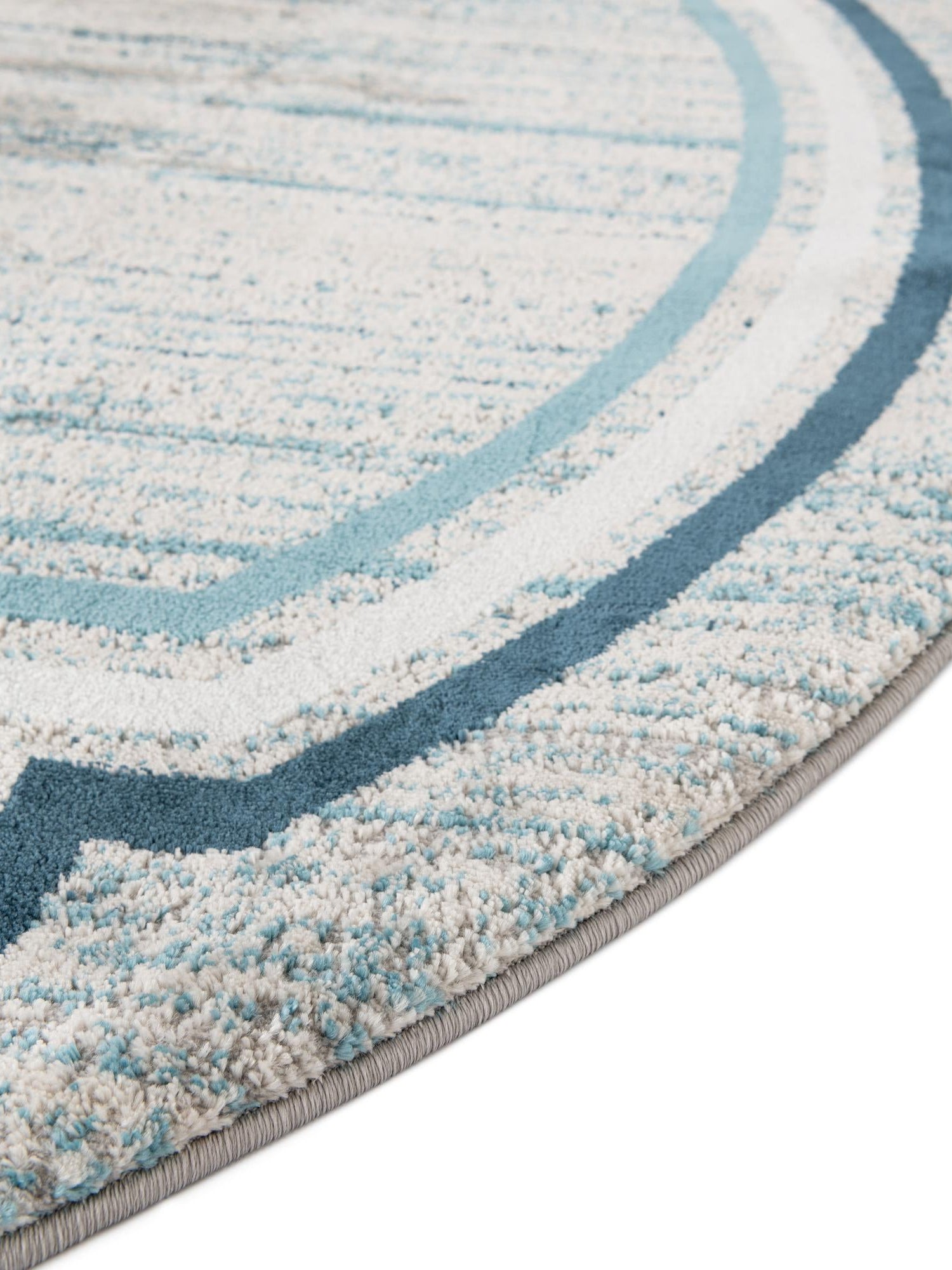 Blue 8' x 10' Oasis Oval Area Rug 65% Polypropylene & 35% Polyester Contemporary Carpet for Living Rooms, Bedroom, Kitchen, Dining, Office for Sale at Rug Engine