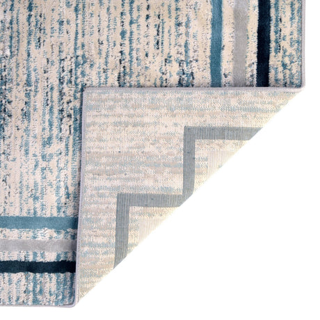 Blue 2' x 6' Oasis Runner Area Rug 65% Polypropylene & 35% Polyester Contemporary Carpet for Living Rooms, Bedroom, Kitchen, Dining, Office for Sale at Rug Engine