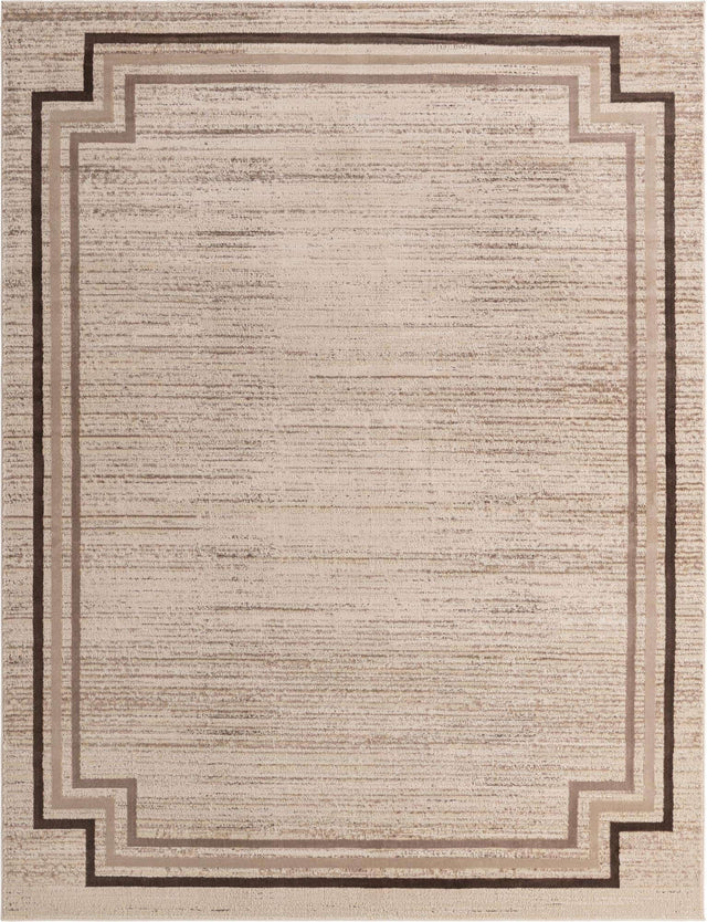 Brown 8' x 10' Oasis Rectangle Area Rug 65% Polypropylene & 35% Polyester Contemporary Carpet for Living Rooms, Bedroom, Kitchen, Dining, Office for Sale at Rug Engine