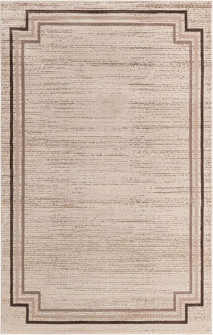 Brown 6' x 9' Oasis Rectangle Area Rug 65% Polypropylene & 35% Polyester Contemporary Carpet for Living Rooms, Bedroom, Kitchen, Dining, Office for Sale at Rug Engine