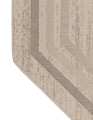 Brown 7' x 7' Oasis Octagon Area Rug 65% Polypropylene & 35% Polyester Contemporary Carpet for Living Rooms, Bedroom, Kitchen, Dining, Office for Sale at Rug Engine