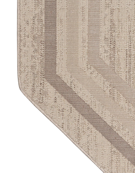 Brown 6' x 6' Oasis Octagon Area Rug 65% Polypropylene & 35% Polyester Contemporary Carpet for Living Rooms, Bedroom, Kitchen, Dining, Office for Sale at Rug Engine