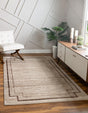 Brown 2' x 3' Oasis Rectangle Area Rug 65% Polypropylene & 35% Polyester Contemporary Carpet for Living Rooms, Bedroom, Kitchen, Dining, Office for Sale at Rug Engine