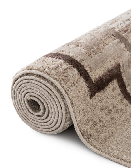 Brown 5' x 8' Oasis Rectangle Area Rug 65% Polypropylene & 35% Polyester Contemporary Carpet for Living Rooms, Bedroom, Kitchen, Dining, Office for Sale at Rug Engine
