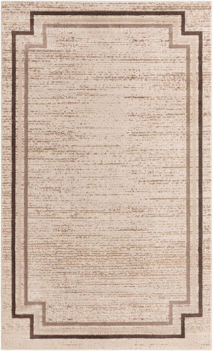 Brown 5' x 8' Oasis Rectangle Area Rug 65% Polypropylene & 35% Polyester Contemporary Carpet for Living Rooms, Bedroom, Kitchen, Dining, Office for Sale at Rug Engine