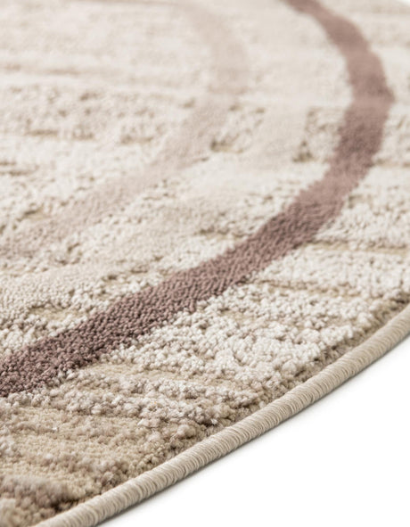 Brown 3' x 5' 3 Oasis Oval Area Rug 65% Polypropylene & 35% Polyester Contemporary Carpet for Living Rooms, Bedroom, Kitchen, Dining, Office for Sale at Rug Engine