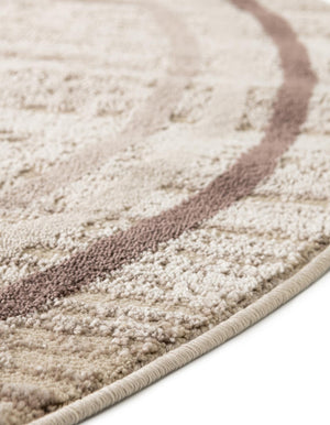 Brown 8' x 10' Oasis Oval Area Rug 65% Polypropylene & 35% Polyester Contemporary Carpet for Living Rooms, Bedroom, Kitchen, Dining, Office for Sale at Rug Engine