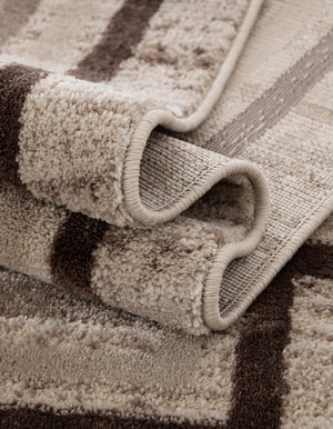 Brown 3' x 5' 3 Oasis Oval Area Rug 65% Polypropylene & 35% Polyester Contemporary Carpet for Living Rooms, Bedroom, Kitchen, Dining, Office for Sale at Rug Engine