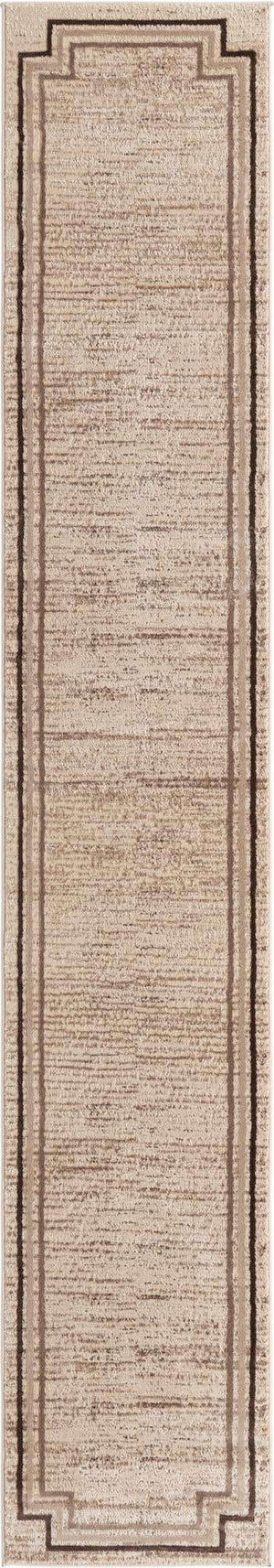 Brown 2' x 12' Oasis Runner Area Rug 65% Polypropylene & 35% Polyester Contemporary Carpet for Living Rooms, Bedroom, Kitchen, Dining, Office for Sale at Rug Engine
